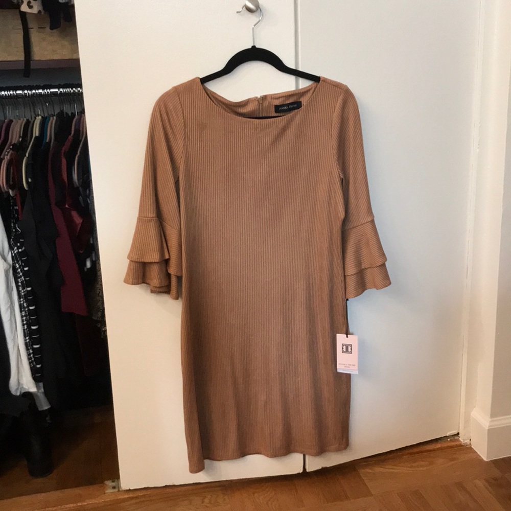 Ivanka Trump tan suede dress